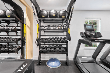 Free Weights at Caveness Farms Apartments, Wake Forest North Carolina 